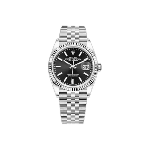 ROLEX Автоматический Механический Механизм Мужские Часы Log Series 36 мм Черные