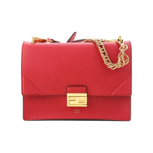 FENDI Kan U Sheepskin Сумка через плечо Женская Красная