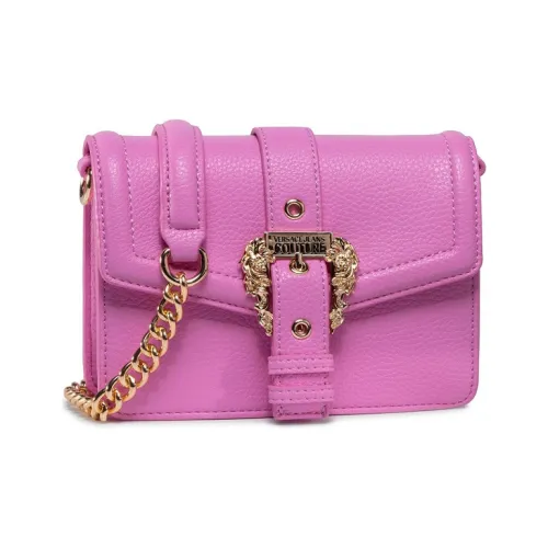 VERSACE JEANS COUTURE Кожа Цепочка Сумка через плечо Женская Розовая