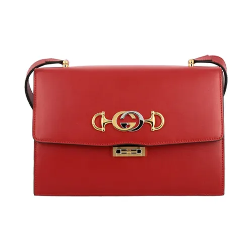 GUCCI Zumi Кожа Сумка через плечо Маленькая Женская Красная