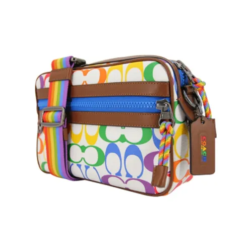 COACH Graham Кожа Camera Сумка Сумка через плечо Маленькая Женская Многоцветная