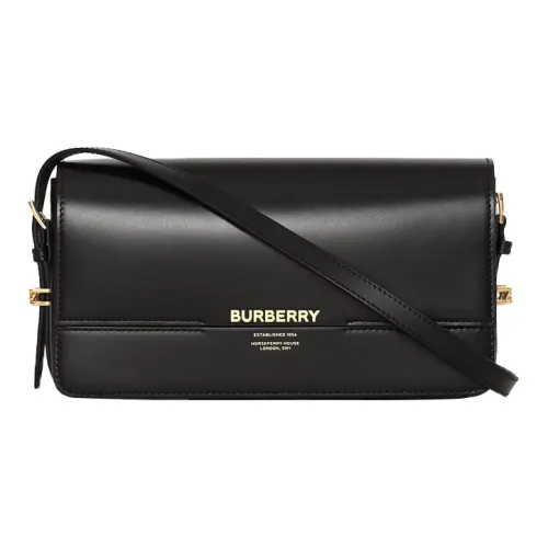 Burberry Сумка через плечо из коровьей кожи Мини Женская Черная