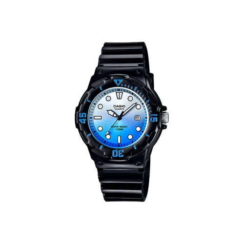 CASIO YOUTH Collection LRW Круглый Disk THREE Булавка Кварцевый механизм Смола Ремень Часы Женские часы Синий циферблат