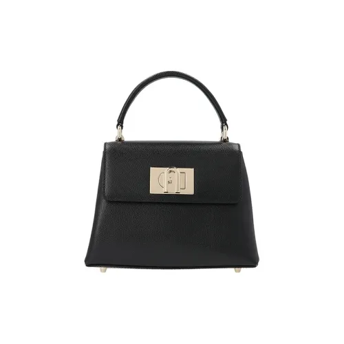 Furla 1927 Collection Кожа Плечевая Сумка Сумка Мини Женская Черная