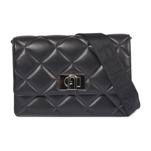 Furla 1927 Collection Кожа Плечевая Сумка Маленькая Женская Черная