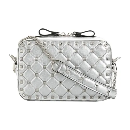 Valentino Lambskin Сумка через плечо Стандартная Серебряная