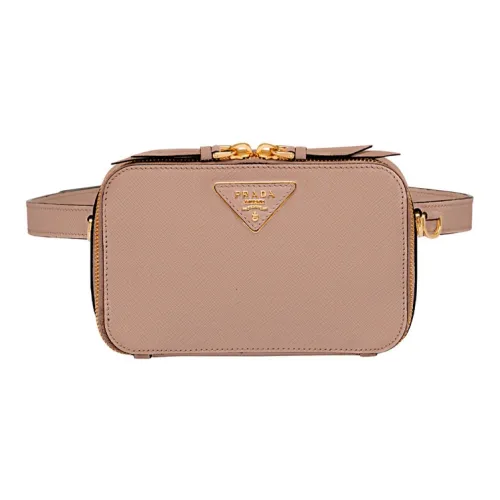 PRADA Saffiano кожа бананка женский нежно-розовый