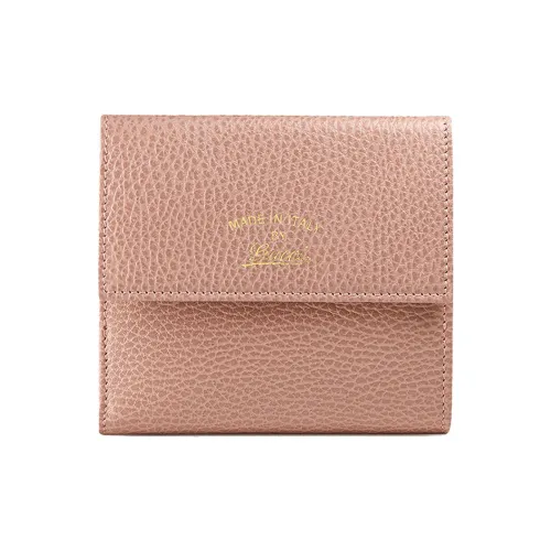 GUCCI Кошелек из коровьей кожи женский розовый конфетный