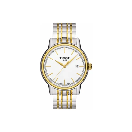 TISSOT Carson Elite Series Кварцевый механизм Мужские часы 40*39,2 мм Белый циферблат Корпус из нержавеющей стали Ремешок из нержавеющей стали