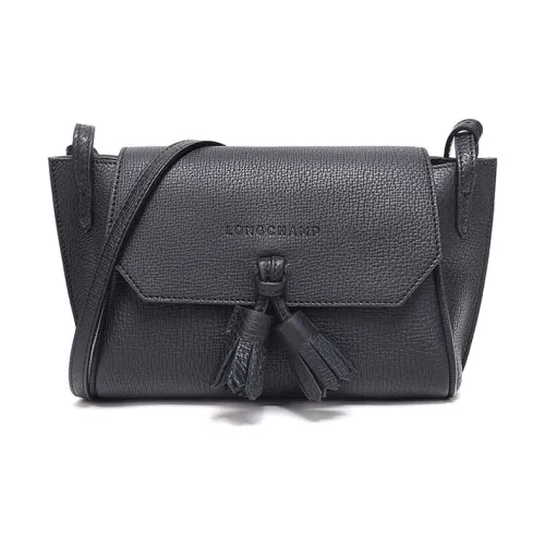 LONGCHAMP Pénélope Сумка через плечо из коровьей кожи Женская Черная