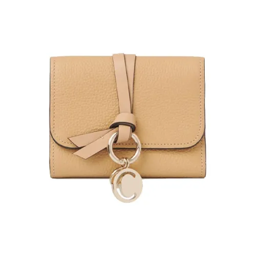 Chloe Alphabet Коровья кожа Кошелек Мини Женский Светло-коричневый