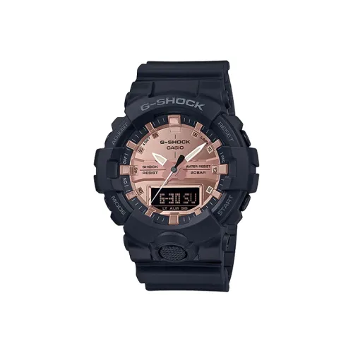 CASIO Collection YOUTH Collection Круглый Аналоговый Кварцевый механизм Смола Ремешок Часы Мужские Золотистый Циферблат GA 800MMC 1A