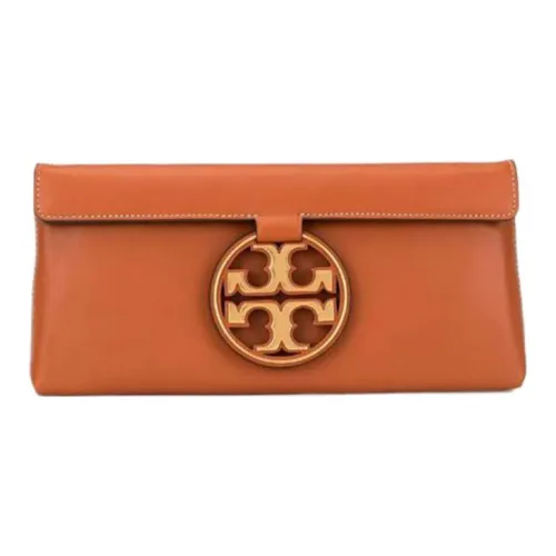 TORY BURCH Miller Коровья кожа Клатч Женские Карамель