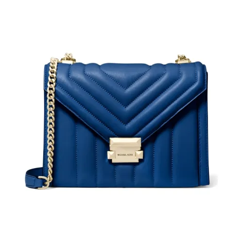 MICHAEL KORS Whitney Овчина Через плечо Конверт Сумка Плечевая Сумка Большая Женская Озерная Вода Синий