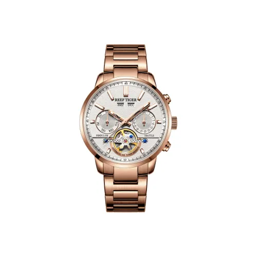 REEF TIGER Seattle Collection Captain II Механические часы Мужские часы Черный циферблат RGA1667 JB