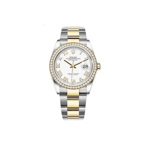 ROLEX Oyster Perpetual Datejust Коллекция Автоматический Механический Механизм Унисекс Часы 36 мм Белый Циферблат