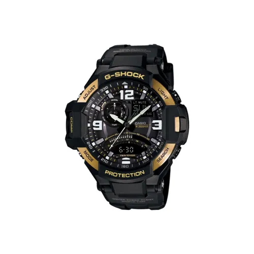 CASIO Кварцевый механизм Мужские часы серии Liquid Crystal/Analog Dual Display 50,8 мм*52,1 мм*16,6 мм Черные