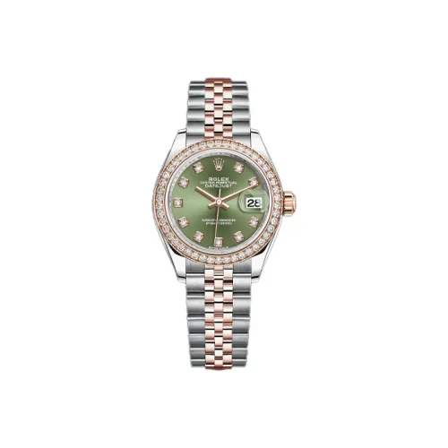 ROLEX Автоматический Механический Movement Женские Women's Apparel Log Series Часы 28 мм Зеленые