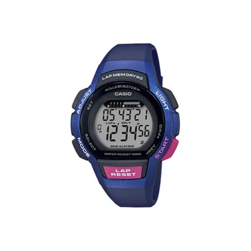 CASIO YOUTH Collection Циферблат с цифровым дисплеем Кварцевый механизм Смольный ремешок Часы Мужские Циферблат серебристого цвета