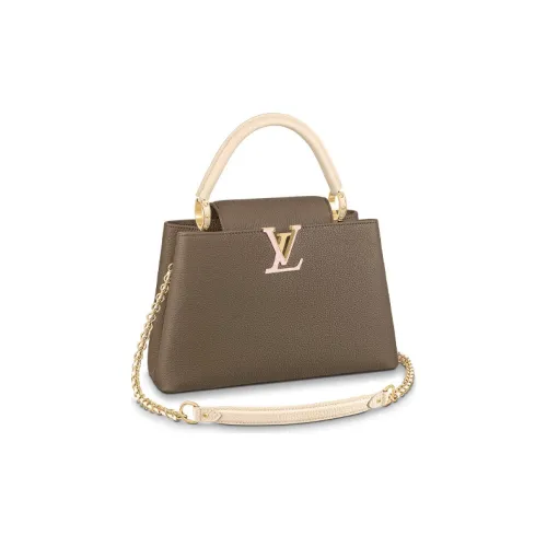 LOUIS VUITTON Capucines Taurillon Кожа Capson Сумка на плечо Средняя Женская Коричневая