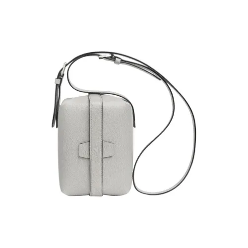 Valextra Tric Trac Телячья кожа Коробка Сумка Сумка через плечо Сумка на одно плечо Женская сумка Дымчато-серый