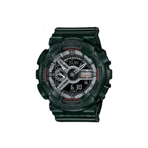 CASIO Кварцевый механизм Мужские часы серии Liquid Crystal/Analog Dual Display, 49 мм*45,9 мм*15,9 мм, зеленый