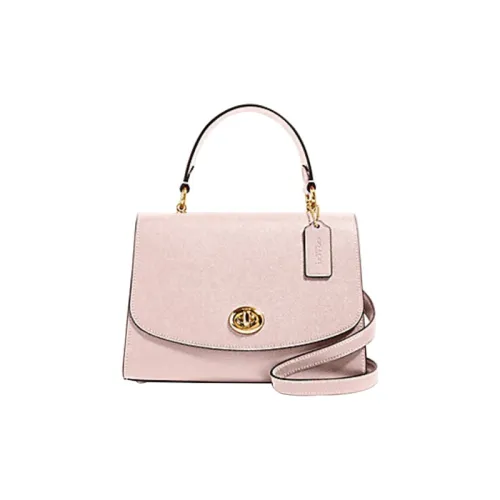 COACH Tilly Twill Кожа Сумка через плечо Сумка через плечо Сумка среднего размера Женская Розовая