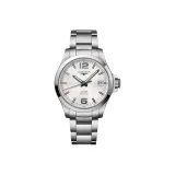 Белый циферблат, серебряный ремешок