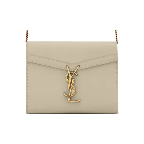 SAINT LAURENT Кожаная сумка через плечо сумка на плечо женская винтажная белого цвета