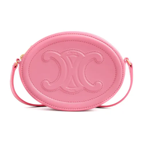 CELINE Triomphe Гладкая коровья кожа Кошелек Сумка через плечо Стандартный Женский Конфетный цвет и Розовый