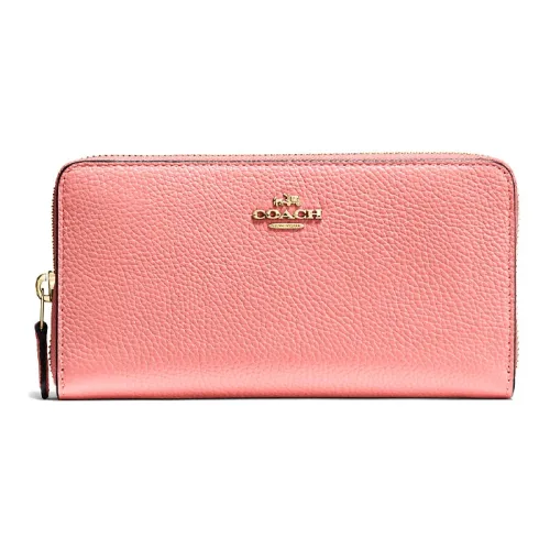COACH Accordion Zip GRAIN LEATHER Кошелек Женские Розовый