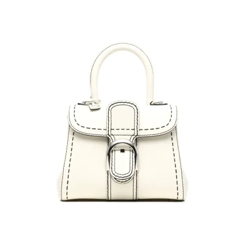 Delvau Brillant Телячья кожа Портативная Сумка через плечо Сумка на плечо Мини Женская Свето-чувствительная Белая