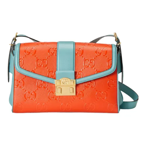 GUCCI Кожа Сумка через плечо Средняя Женская Апельсин Синий