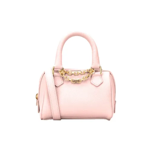 CELINE Кожа Цилиндрическая Сумка Сумка через плечо Сумка Мини Женская Розовая