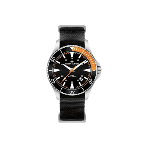 HAMILTON Автоматический Механический Часы Мужские Часы 40 мм Черный Циферблат Корпус из Нержавеющей Стали Ремешок из Нейлона