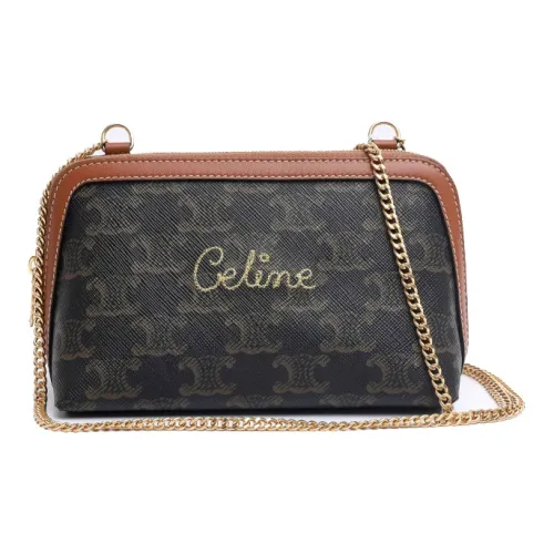 CELINE Sheepskin Сумка через плечо Мини Женская Коричневая Монограмма