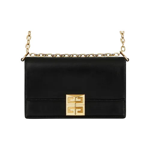 GIVENCHY 4G Коровья кожа Сумка через плечо Маленькая Женская Черная