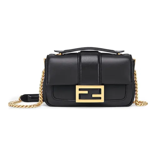 FENDI Baguette Sheepskin Bag Mini Women's Black