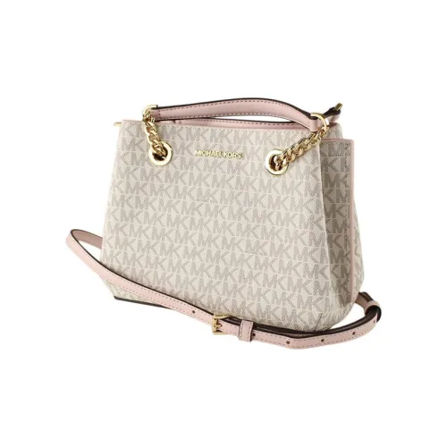 MICHAEL KORS Teagen Кожа Сумка Сумка через плечо Сумка через плечо Женская Белая Монограмма