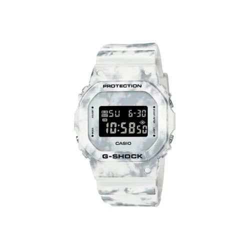 CASIO G Shock Snow Camouflage Collection Small Block Кварцевый механизм Смола Ремешок Часы Мужские Циферблат Белый