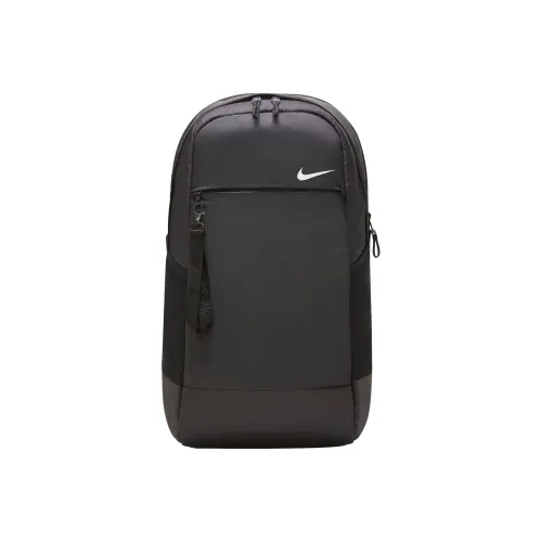 Nike Ткань Рюкзак Стандартный Унисекс Черный Железо Серый