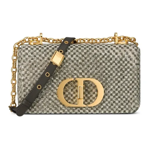 DIOR Caro Вышивка с бисером кожа коровы сумка через плечо маленькая женская серый