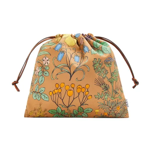 LOEWE Сумка из коровьей кожи холст клатч стандартный женский теплый песочный