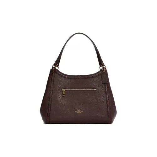 COACH Kristy Кожа Ведрообразная Сумка Сумка через плечо Сумка на одно плечо Большая Женская Клюква Цвет