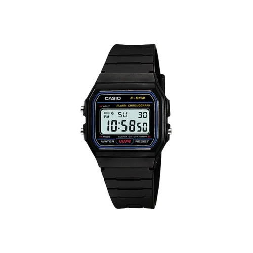 CASIO YOUTH Collection Кварцевый механизм Блок Смольный ремешок Часы Унисекс Черный циферблат