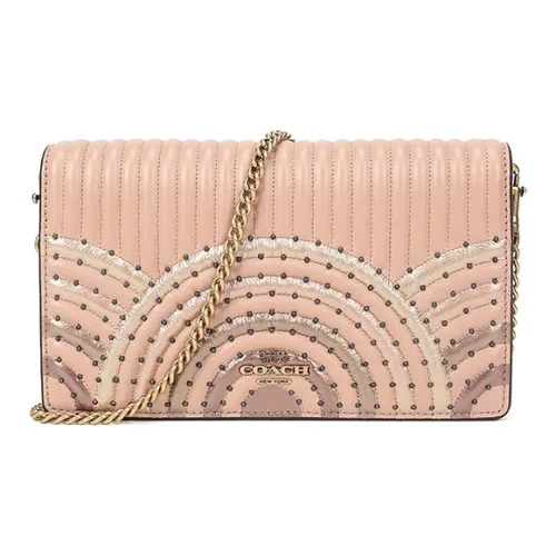 COACH Callie Кожа Ручная Сумка через плечо Маленькая Женская Вишневый цветок Розовый