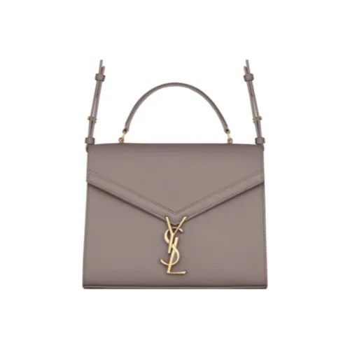 SAINT LAURENT CASSANDRA Тисненая кожа через плечо сумка через плечо средний размер женский туманно-белый