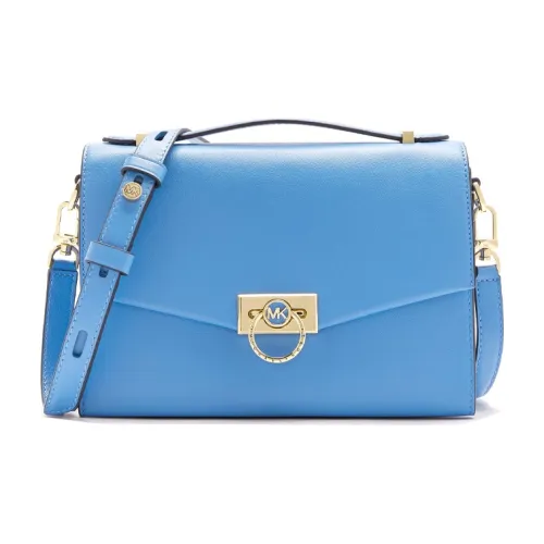 MICHAEL KORS Hendri Коровья кожа Конверт Сумка Сумка Сумка через плечо Сумка через плечо Средний Женская Небесно-голубая