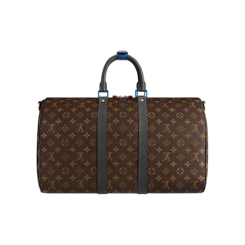 LOUIS VUITTON Keepall Покрытый холст Дорожная сумка CARRY ON Сумка Сумка через плечо Сумка Мужская Коричневая