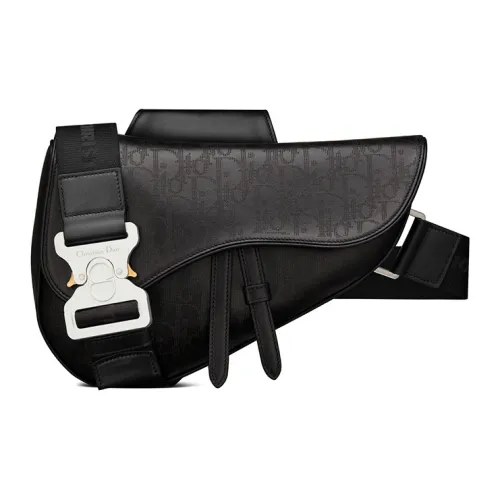 DIOR Сумка Saddle из коровьей кожи сумка через плечо мужская черная